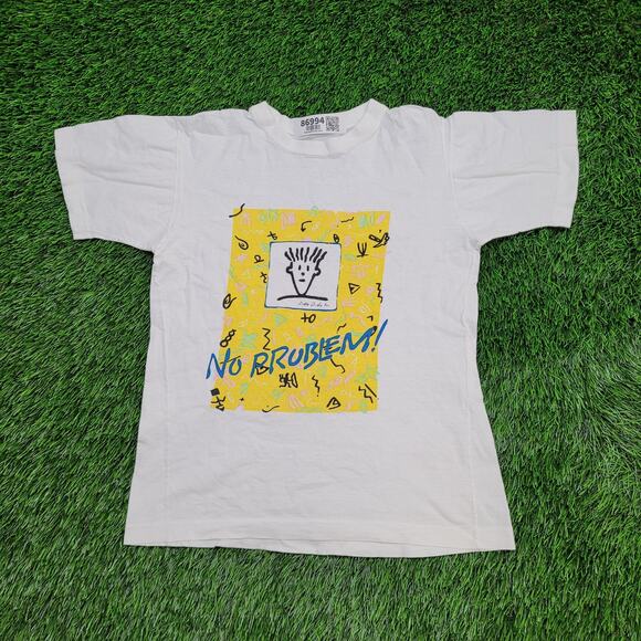 Vintage 90s Fido-Dido No-Problem Shirt Womens XS 17x22 White - Picture 1 of 13